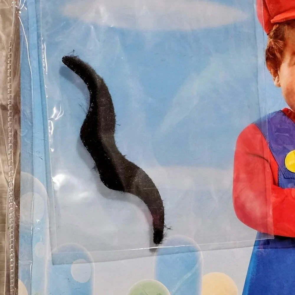 Super Mario Baby Costume 12-18 Months Jumpsuit Hat Mustache Disguise Halloween - Picture 2 of 4
